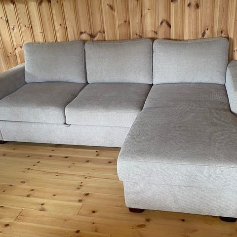 SOVESOFA, 2 seter med sjeselong