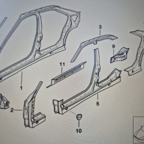 Kolonne hø/ve. vippepanel   41 21 8 224 769 / 41 21 8 224 770   BMW 3 S  94År