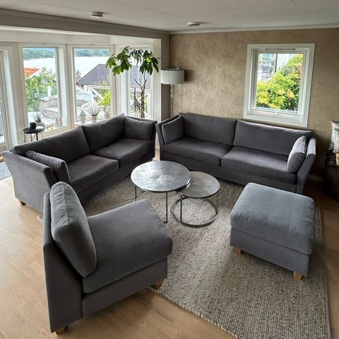 Home&Cottage 2.stk  sofa , stol og pall. Meget pent brukt.