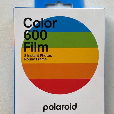 Polaroid 600 color film. Round frame