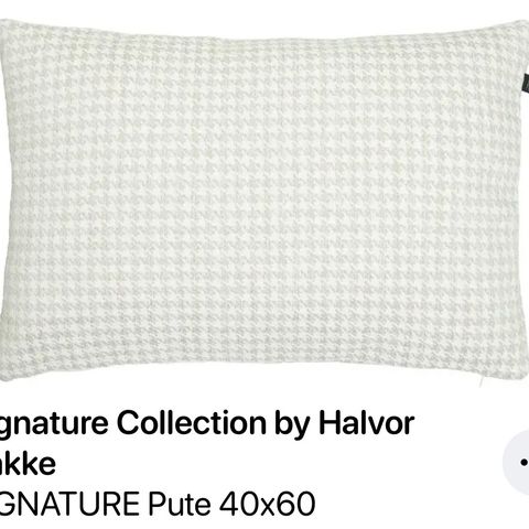 2 Sofaputer fra Halvor Bakke Signature Collection hundetannsmønster