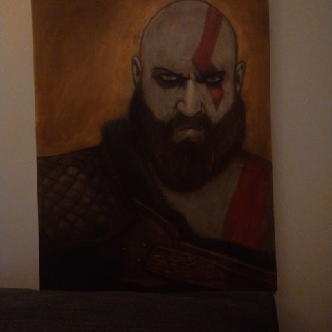 Oljemaleri - Kratos, God of War