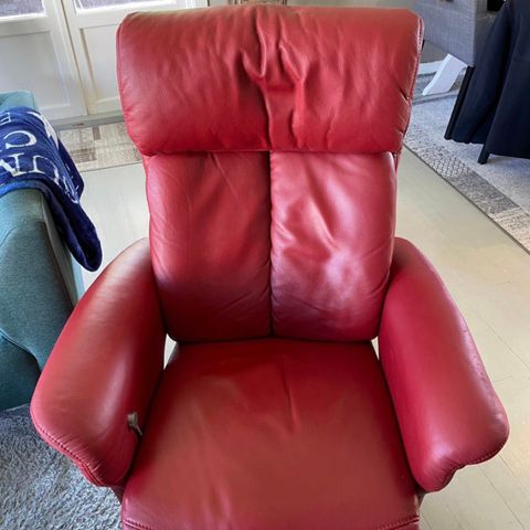 Recliner ekte skinn