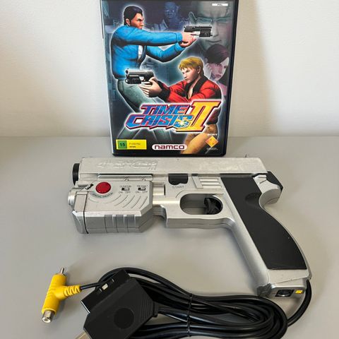 PlayStation 2 spill: Time Crisis II og Avenger Pro Light Gun