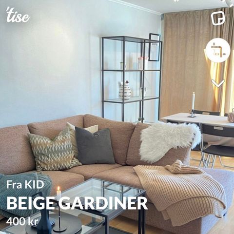 Beige Gardiner fra KID