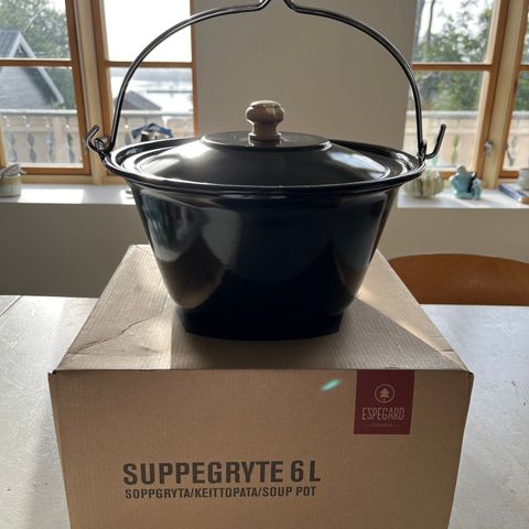 Ubrukt suppegryte (6 liter) til bålpanne