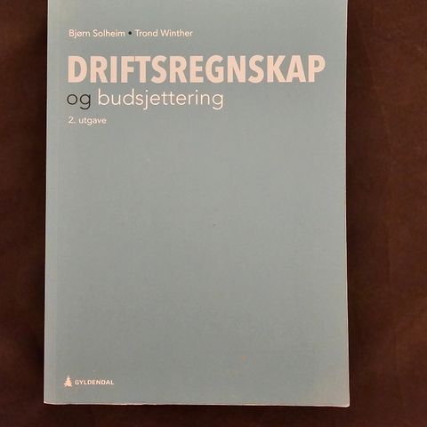 Driftsregnskap og budsjettering