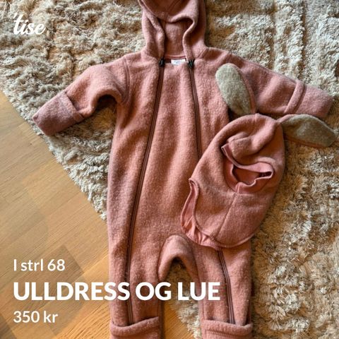 Ulldress og lue i strl 68