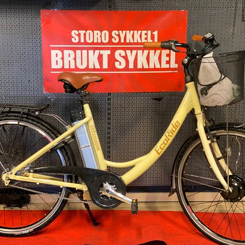 Sendes! Lite brukt Kraftig EcoRide El sykkel med lader og nøkkel