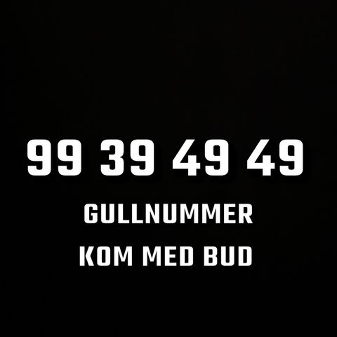 Gullnummer 99 39 49 49