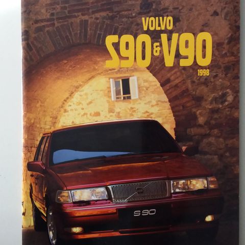 1998 VOLVO S90 & V90 brosjyre. (NORSK)