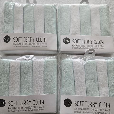 Kluter til baby- soft terry cloth 4stk 5pk