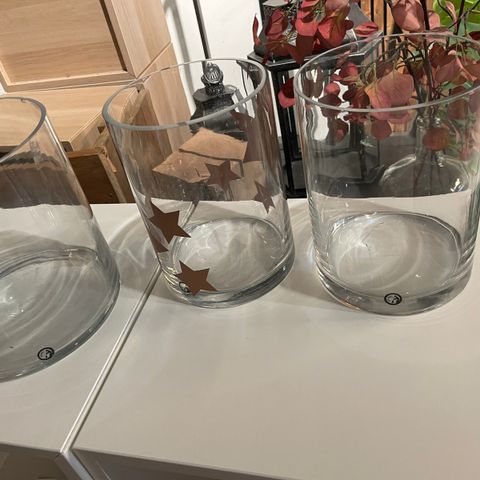 Glasskrukker i ulike størrelser