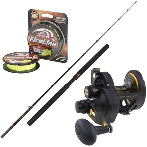 PENN PROFF HAVFISKESETT 2-SPEED 20-60LB