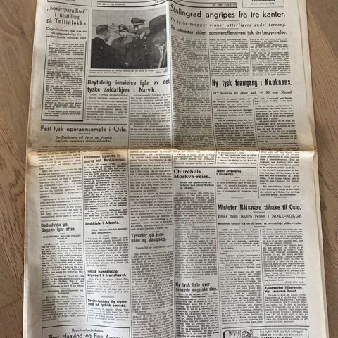 Morgenbladet 29.08.1942: Narvik: Tysk Soldathjem høytidelig innviet