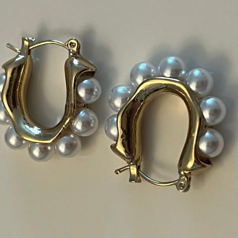 Trendy pearls hoop ørepynt