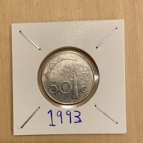 Namibia 1993 50 cent mynt | Sirkulert