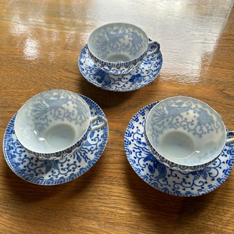 Vintage japanese tea set 1930 egshell - gi bud