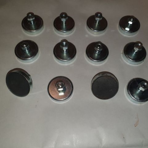 Pottemagneter Ø 32 med utvendig gjenge 6 mm