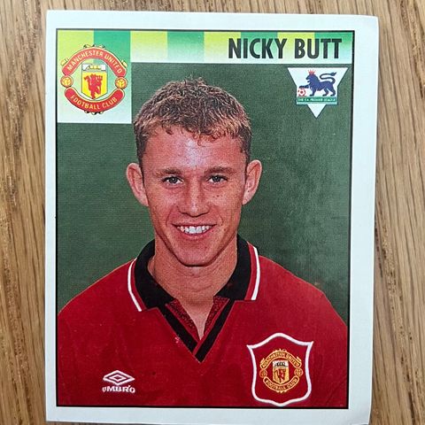 Nicky Butt rookie sticker, Merlin Premier League, 1995