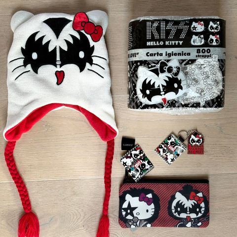 KISS Hello Kitty samling: lue, penal, nøkkelring og dopapir