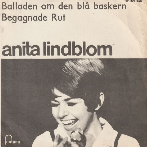 Anita Lindblom " Balladen Om Den Blå Baskern/Begagnade Rut " Single 35 kr