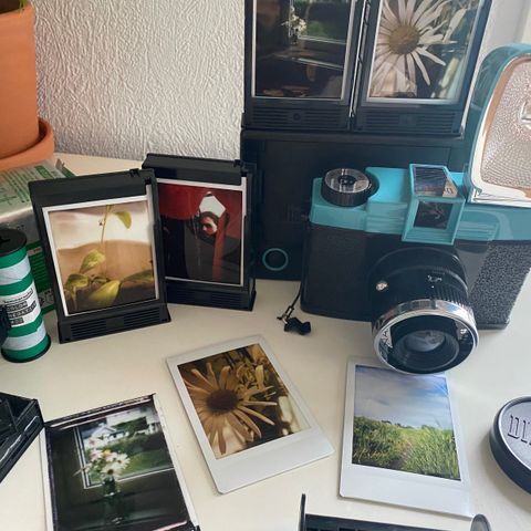 Lomography Diana F+, + instant back Instax mini