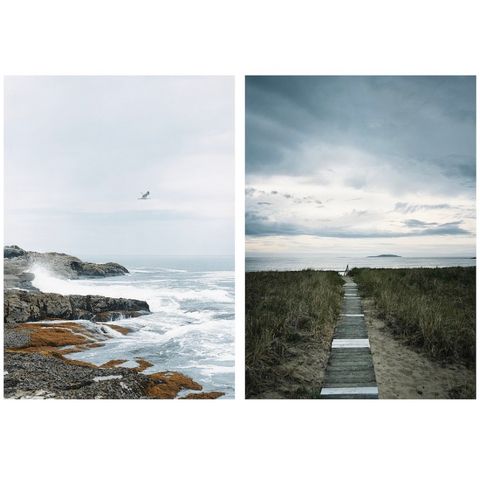 Sommerlige bilde av sjøen/havet