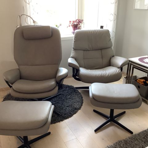 2stk Ekornes stressless Ruby+Rome