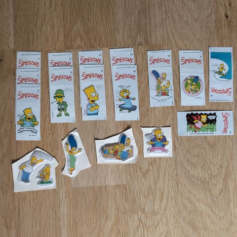 Simpsons-klistremerker fra 90-tallet