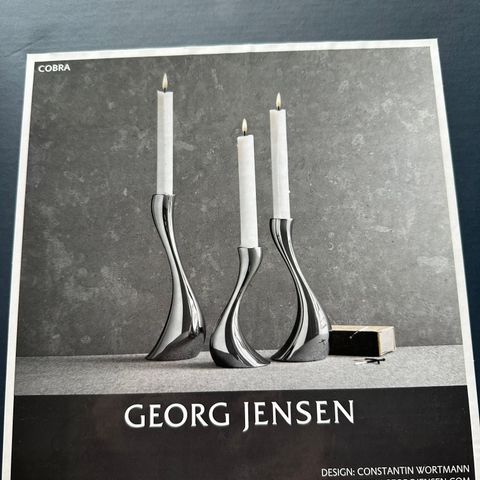 Georg Jensen - COBRA lysestake, stor, medium, liten