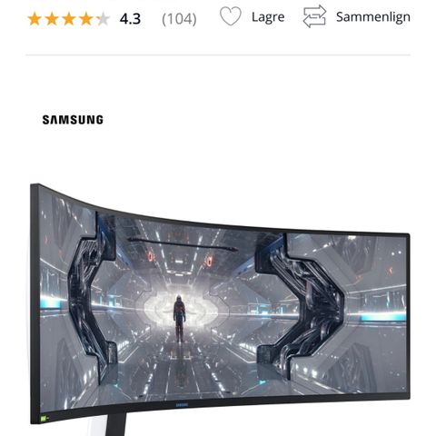 Samsung G9 49" 240Hz gaming skjerm