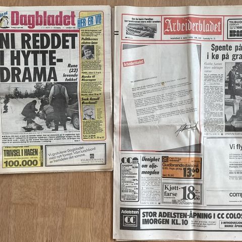 Arbeiderbladet og Verdens Gang VG - Nye tabloide formater