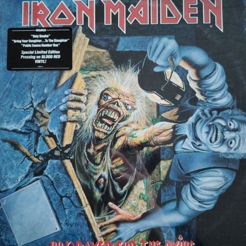 No Prayers For The Dying, blood red limited edition av Iron Maiden (1990)