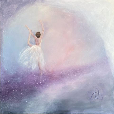 Nytt og vakkert maleri med ballettdanser/ ballerina