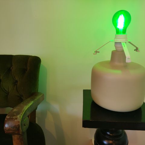 vintage Ikea lampe inkl. grønn LED pære