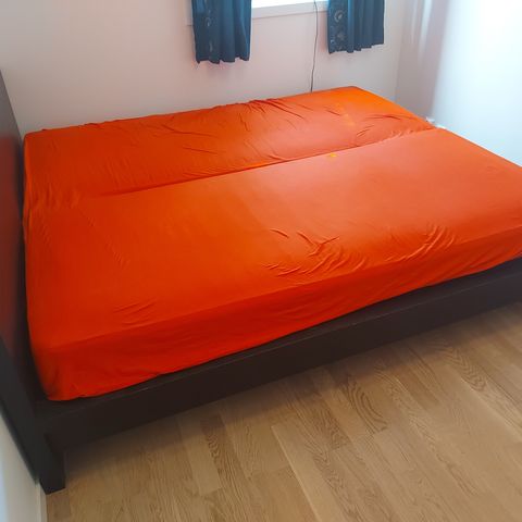 Seng 180*200 fra IKea med 2 Madrass