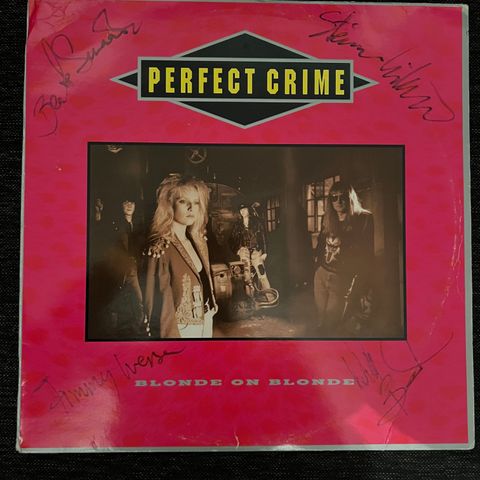Norsk Rock Perfect Crime - Blonde On Blonde LP Signert!