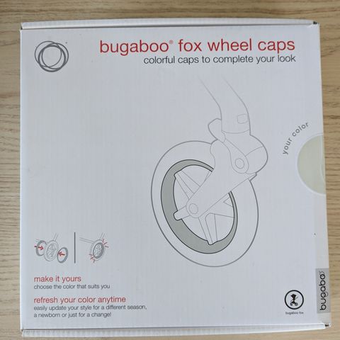 Bugaboo Fox wheel caps - hvit