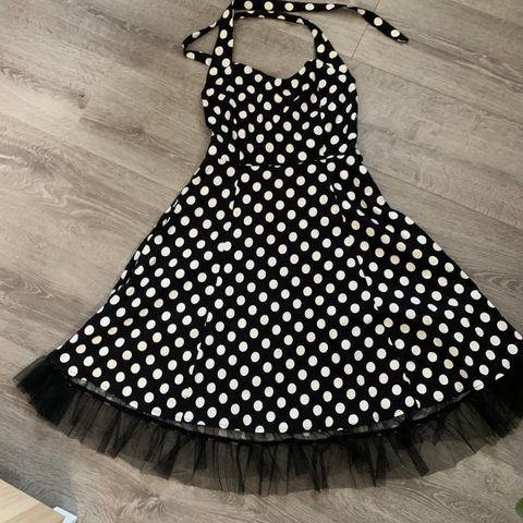 Polkadott kjole retro 50 talls rockabilly kjole.