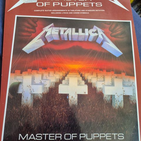 Som ny Metallica (Master of Puppets) tablatur for gitar