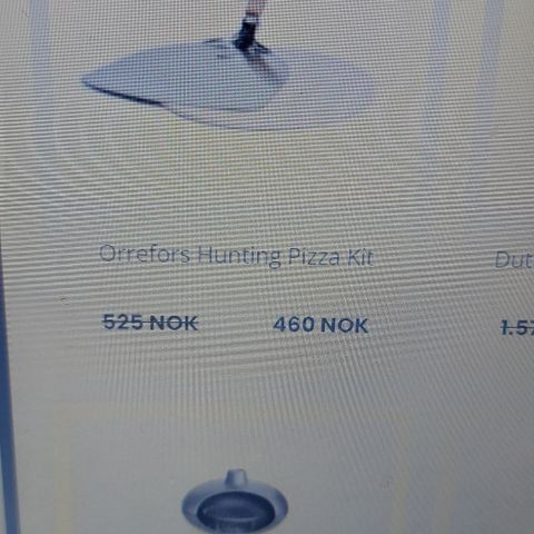 Pizza sett fra Orrefors, god kvalitet, noen som ønsker ?