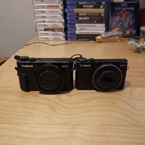 Canon Powershot G9X og G7X Mark II (rep object)