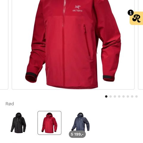 Arcteryx beta ar skalljakke str M