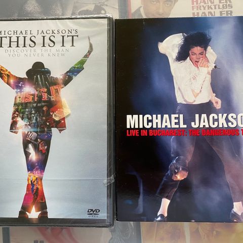 2 stk  MICHAEL JACKSON DVD THIS IS IT(uåpnet) + LIVE IN BUCHAREST.