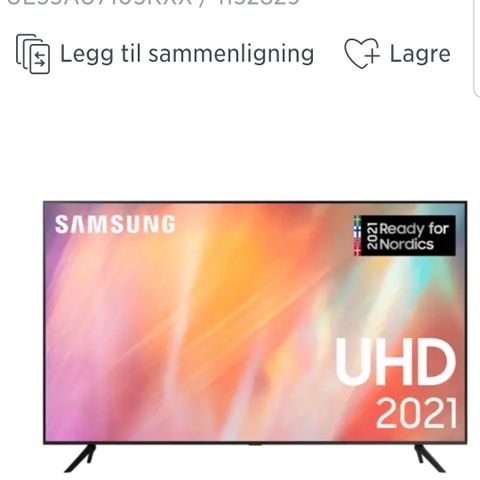 Samsung 55" SMART TV. Skjermen er ødelagt, må skiftes