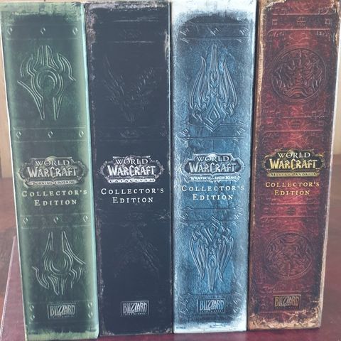 4 stk World of Warcraft Collectors editions