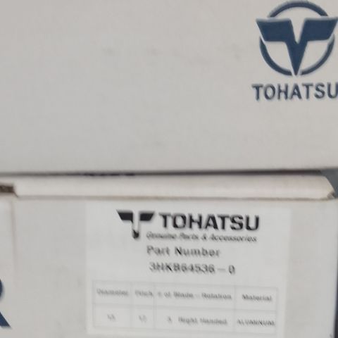 Aluminium propeller Tohatsu