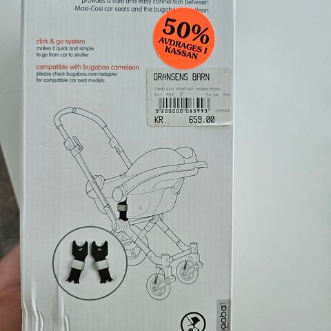 Bugaboo adapter til bilstol, Ny!