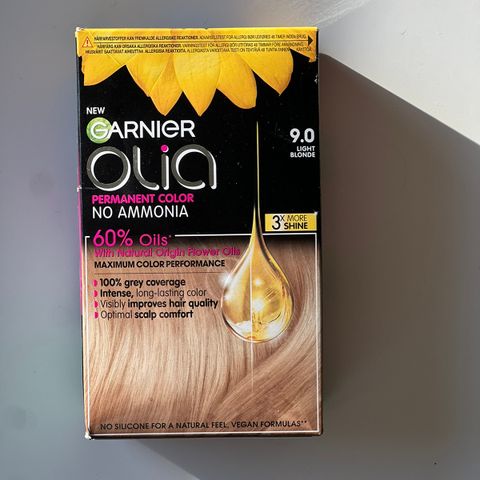 Garnier olia 9.0 light blond hårfarge